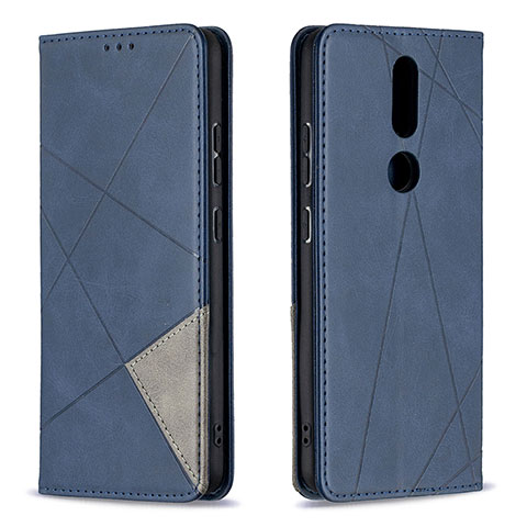 Handytasche Stand Schutzhülle Flip Leder Hülle L12 für Nokia 2.4 Blau