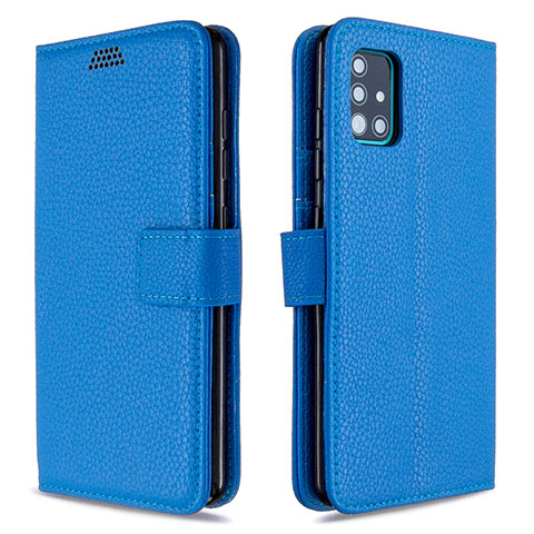 Handytasche Stand Schutzhülle Flip Leder Hülle L12 für Samsung Galaxy A51 5G Hellblau