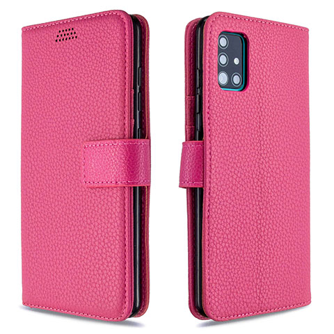 Handytasche Stand Schutzhülle Flip Leder Hülle L12 für Samsung Galaxy A51 5G Pink