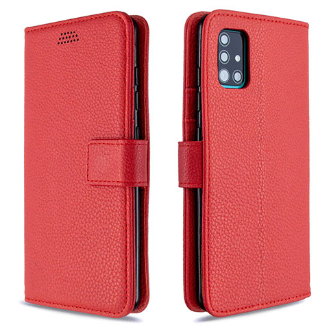 Handytasche Stand Schutzhülle Flip Leder Hülle L12 für Samsung Galaxy A51 5G Rot