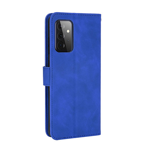 Handytasche Stand Schutzhülle Flip Leder Hülle L12Z für Samsung Galaxy A72 5G Blau