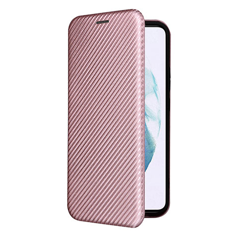 Handytasche Stand Schutzhülle Flip Leder Hülle L12Z für Samsung Galaxy S21 5G Rosegold