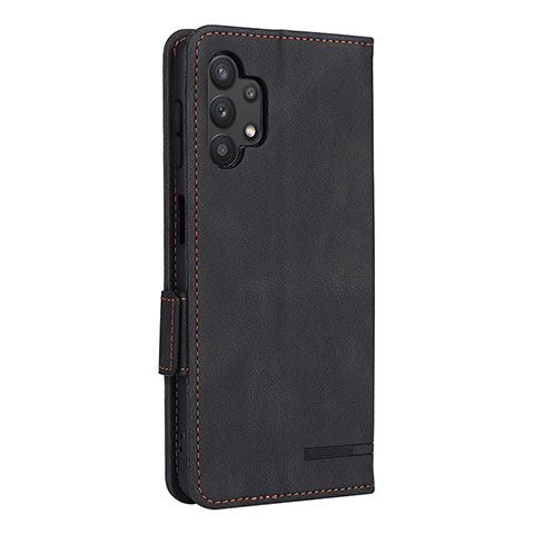 Handytasche Stand Schutzhülle Flip Leder Hülle L13Z für Samsung Galaxy A32 4G Schwarz