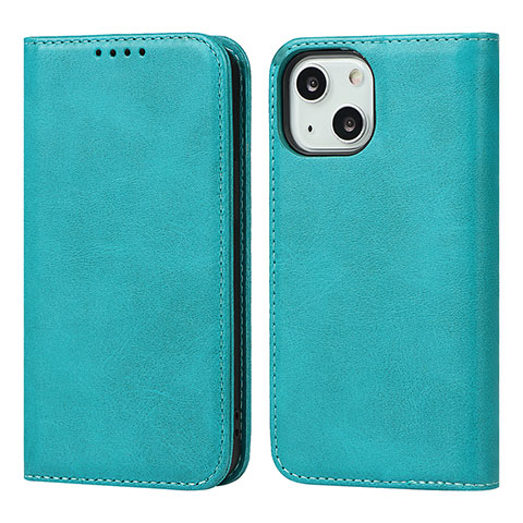 Handytasche Stand Schutzhülle Flip Leder Hülle L14 für Apple iPhone 13 Mini Hellblau