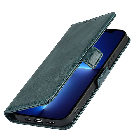 Handytasche Stand Schutzhülle Flip Leder Hülle L15 für Apple iPhone 13 Blau