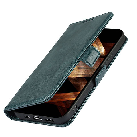 Handytasche Stand Schutzhülle Flip Leder Hülle L15 für Apple iPhone 15 Blau