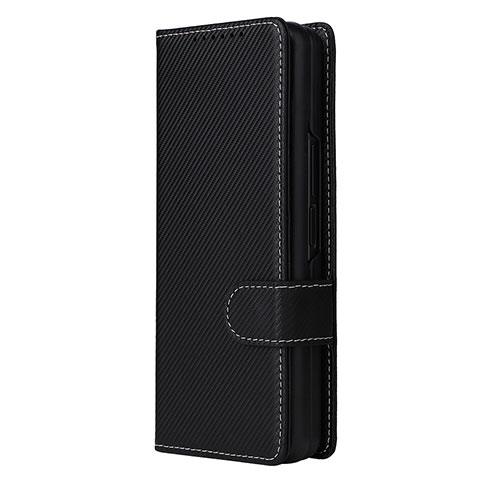 Handytasche Stand Schutzhülle Flip Leder Hülle L16Z für Samsung Galaxy Z Fold4 5G Schwarz