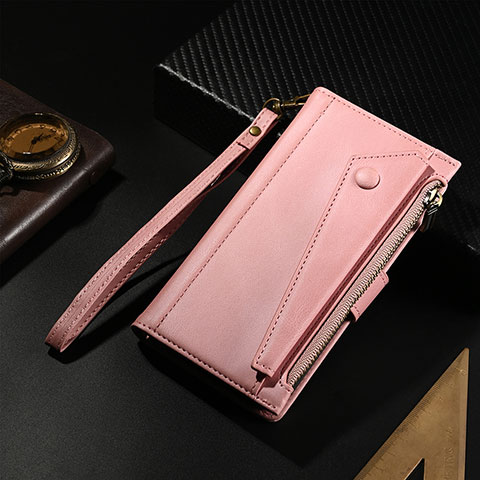 Handytasche Stand Schutzhülle Flip Leder Hülle L17 für Apple iPhone 13 Pro Rosegold