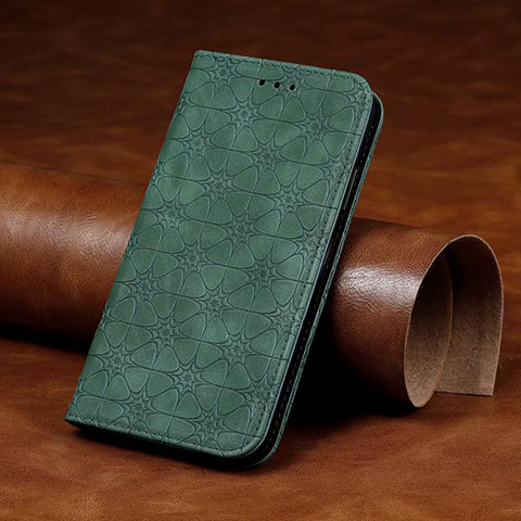 Handytasche Stand Schutzhülle Flip Leder Hülle L17 für Huawei P40 Lite E Grün