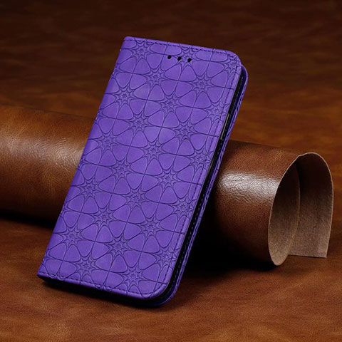 Handytasche Stand Schutzhülle Flip Leder Hülle L17 für Huawei P40 Lite E Violett