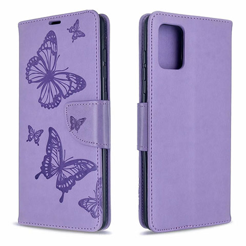 Handytasche Stand Schutzhülle Flip Leder Hülle L17 für Samsung Galaxy A71 5G Violett