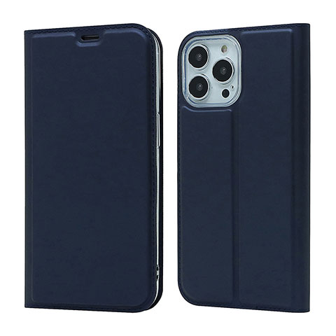 Handytasche Stand Schutzhülle Flip Leder Hülle L18 für Apple iPhone 14 Pro Max Blau