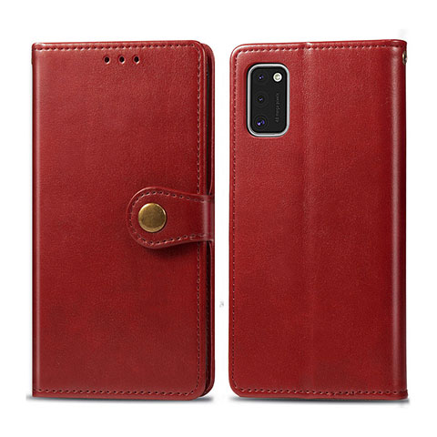 Handytasche Stand Schutzhülle Flip Leder Hülle L18 für Samsung Galaxy A41 Rot