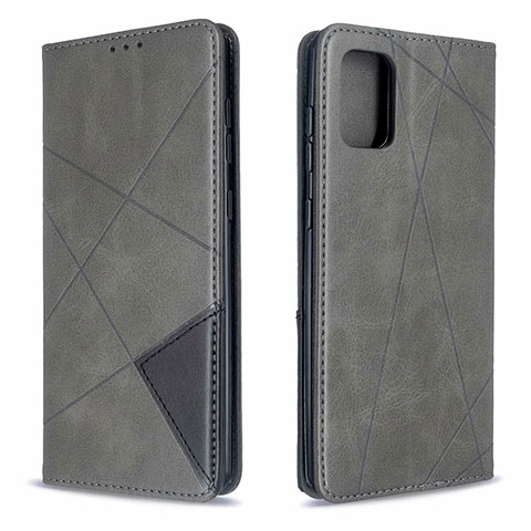 Handytasche Stand Schutzhülle Flip Leder Hülle L18 für Samsung Galaxy A71 4G A715 Grau