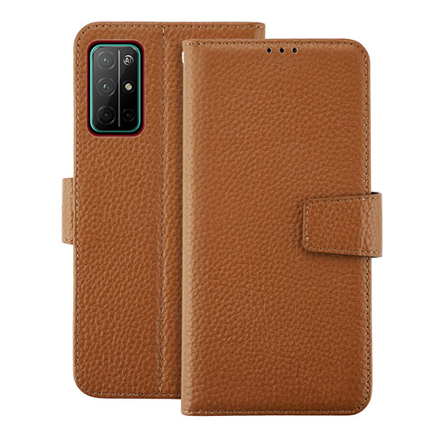 Handytasche Stand Schutzhülle Flip Leder Hülle L19 für Huawei Honor 30S Braun