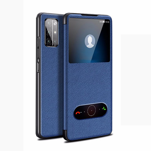 Handytasche Stand Schutzhülle Flip Leder Hülle L21 für Huawei Honor 30S Blau