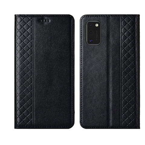 Handytasche Stand Schutzhülle Flip Leder Hülle L21 für Samsung Galaxy A41 Schwarz