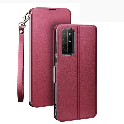 Handytasche Stand Schutzhülle Flip Leder Hülle L22 für Huawei Honor 30S Fuchsie