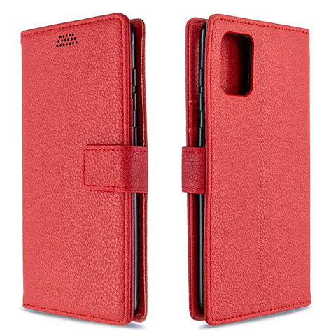 Handytasche Stand Schutzhülle Flip Leder Hülle L22 für Samsung Galaxy A71 5G Rot