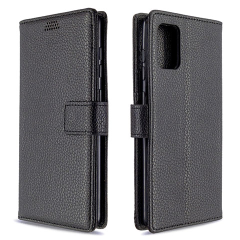 Handytasche Stand Schutzhülle Flip Leder Hülle L22 für Samsung Galaxy A71 5G Schwarz