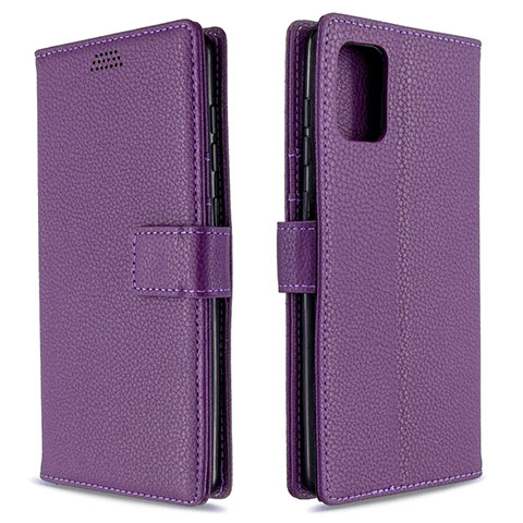 Handytasche Stand Schutzhülle Flip Leder Hülle L22 für Samsung Galaxy A71 5G Violett