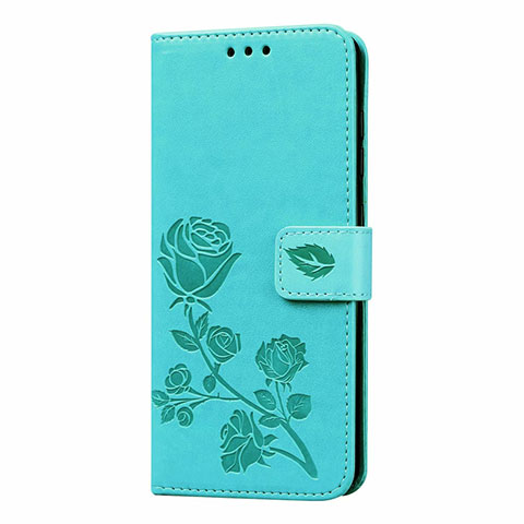 Handytasche Stand Schutzhülle Flip Leder Hülle L23 für Samsung Galaxy A41 Cyan