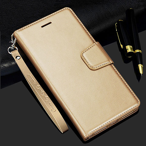 Handytasche Stand Schutzhülle Flip Leder Hülle L24 für Samsung Galaxy A41 Gold