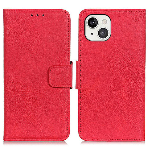 Handytasche Stand Schutzhülle Flip Leder Hülle L27 für Apple iPhone 14 Rot