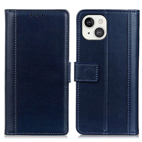 Handytasche Stand Schutzhülle Flip Leder Hülle L28 für Apple iPhone 15 Blau