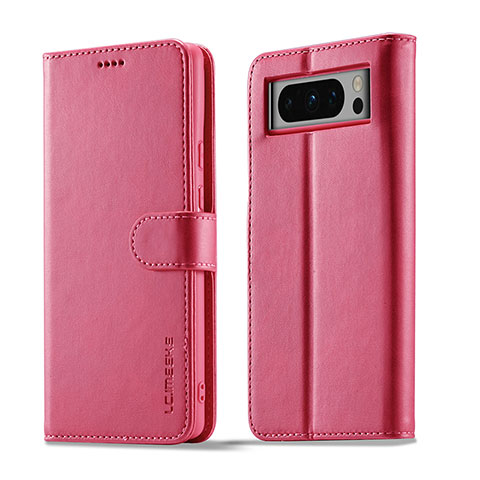 Handytasche Stand Schutzhülle Flip Leder Hülle LC1 für Google Pixel 8 Pro 5G Pink