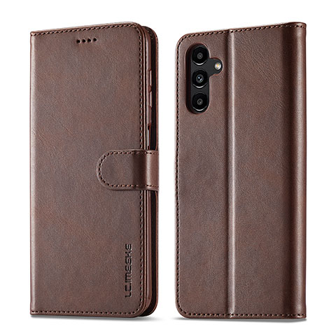 Handytasche Stand Schutzhülle Flip Leder Hülle LC1 für Samsung Galaxy A04s Braun