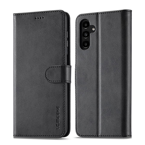 Handytasche Stand Schutzhülle Flip Leder Hülle LC1 für Samsung Galaxy A04s Schwarz