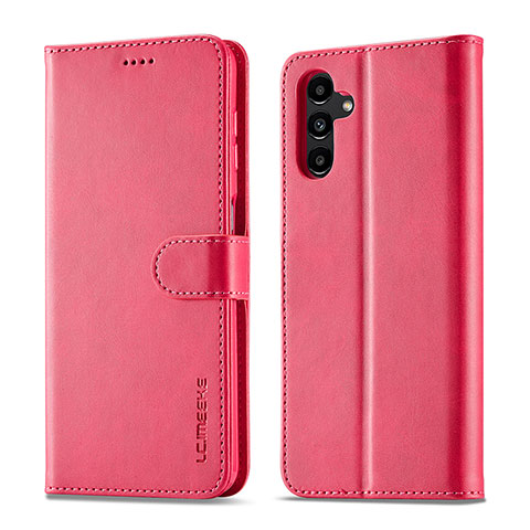 Handytasche Stand Schutzhülle Flip Leder Hülle LC1 für Samsung Galaxy A14 4G Pink