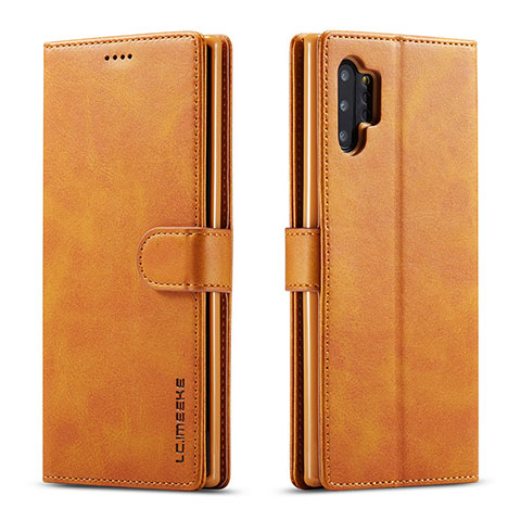 Handytasche Stand Schutzhülle Flip Leder Hülle LC1 für Samsung Galaxy A32 4G Hellbraun