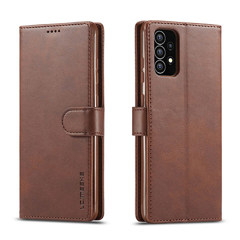 Handytasche Stand Schutzhülle Flip Leder Hülle LC1 für Samsung Galaxy A53 5G Braun