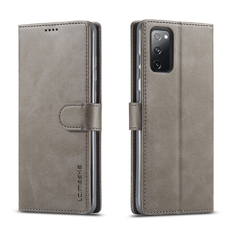 Handytasche Stand Schutzhülle Flip Leder Hülle LC1 für Samsung Galaxy M52 5G Grau