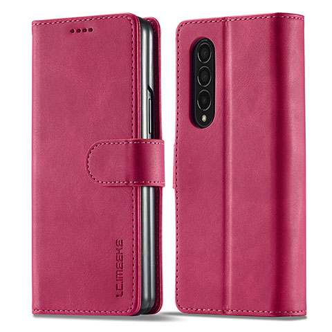 Handytasche Stand Schutzhülle Flip Leder Hülle LC1 für Samsung Galaxy Z Fold4 5G Pink