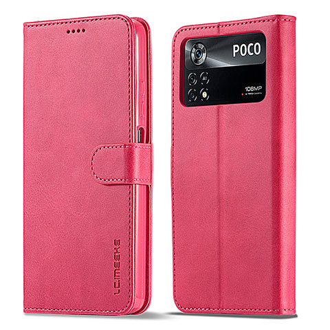 Handytasche Stand Schutzhülle Flip Leder Hülle LC1 für Xiaomi Redmi Note 11E Pro 5G Pink