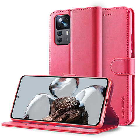 Handytasche Stand Schutzhülle Flip Leder Hülle LC2 für Xiaomi Mi 12T Pro 5G Pink