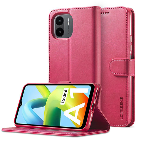 Handytasche Stand Schutzhülle Flip Leder Hülle LC2 für Xiaomi Redmi A1 Pink