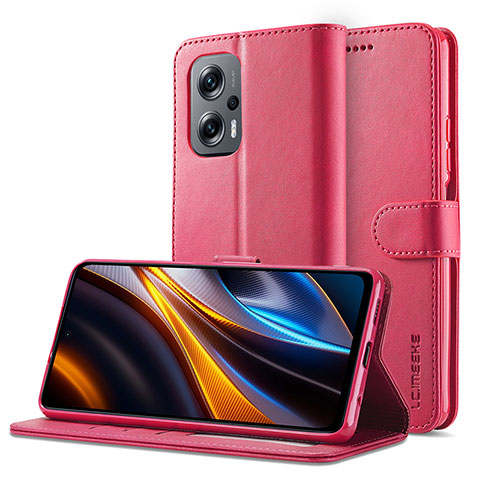 Handytasche Stand Schutzhülle Flip Leder Hülle LC2 für Xiaomi Redmi K50i 5G Pink