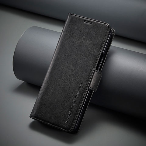 Handytasche Stand Schutzhülle Flip Leder Hülle LC3 für Samsung Galaxy Z Fold5 5G Schwarz