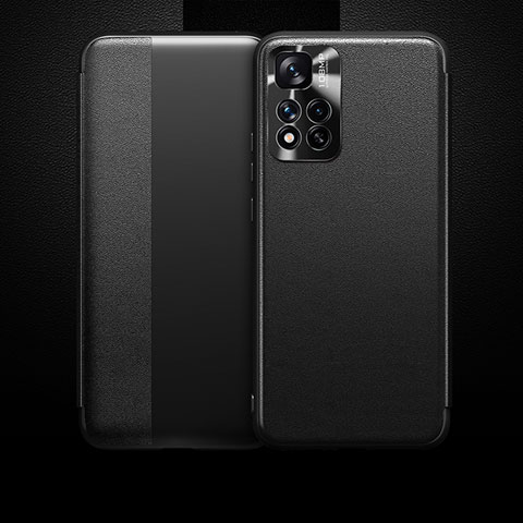 Handytasche Stand Schutzhülle Flip Leder Hülle LF1 für Xiaomi Redmi Note 11 Pro+ Plus 5G Schwarz