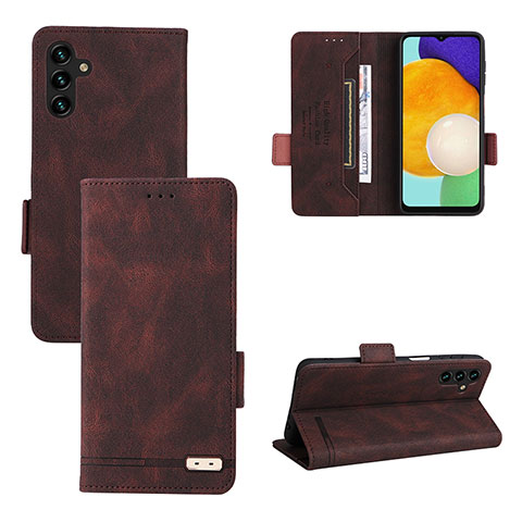 Handytasche Stand Schutzhülle Flip Leder Hülle LZ3 für Samsung Galaxy A04s Braun