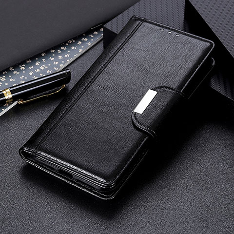 Handytasche Stand Schutzhülle Flip Leder Hülle M01L für Motorola Moto G10 Power Schwarz