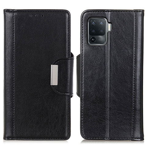 Handytasche Stand Schutzhülle Flip Leder Hülle M01L für Oppo A94 4G Schwarz