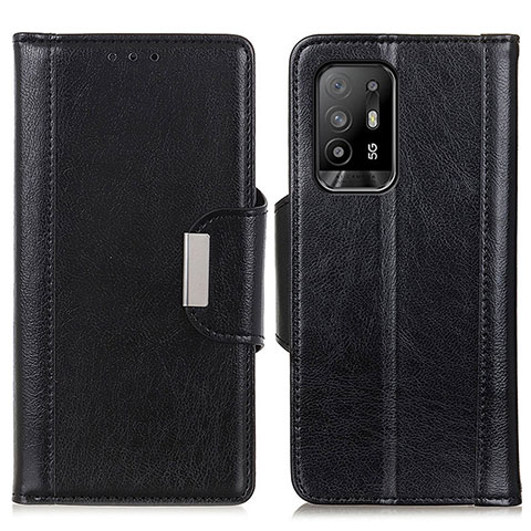 Handytasche Stand Schutzhülle Flip Leder Hülle M01L für Oppo A94 5G Schwarz