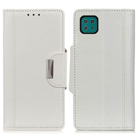 Handytasche Stand Schutzhülle Flip Leder Hülle M01L für Samsung Galaxy A22s 5G Weiß