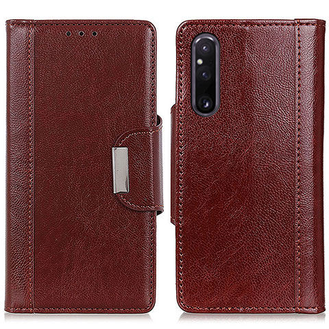 Handytasche Stand Schutzhülle Flip Leder Hülle M01L für Sony Xperia 1 V Braun