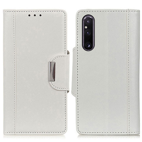 Handytasche Stand Schutzhülle Flip Leder Hülle M01L für Sony Xperia 1 V Weiß